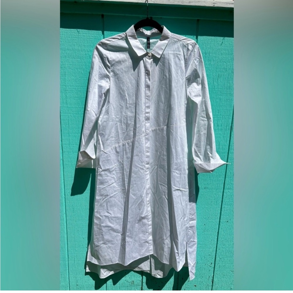 Zara Midi Shirt Dress in Snow White Women’s Size Small - Picture 3 of 11